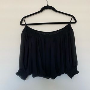 Forever 21 off the shoulder sheer Black Top